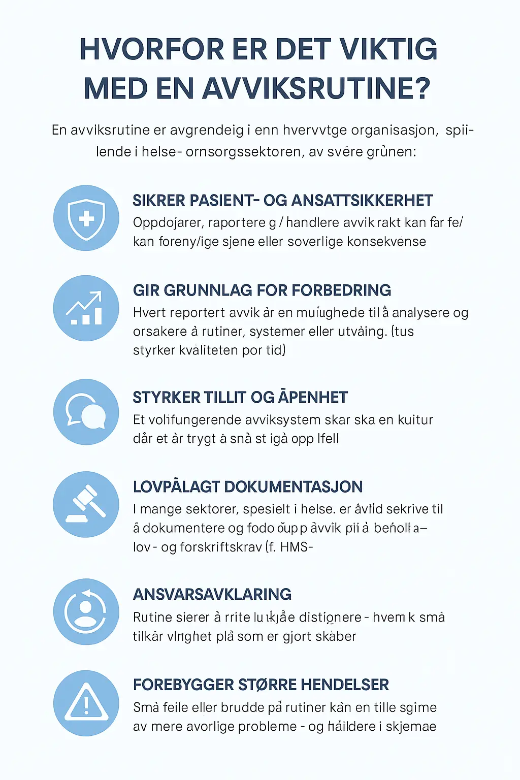 Om avviksrutiner og hvordan du skal forholde dig